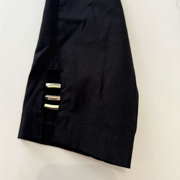 Zac & Rachel Black Pants with Gold Accents size 4p - Picture 8 of 8
